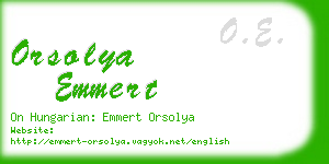 orsolya emmert business card